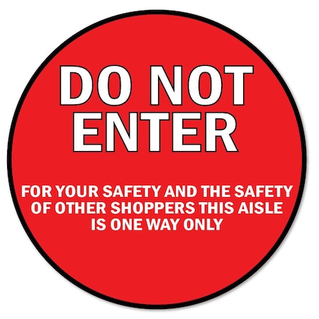 Do Not Enter Arrow Non-Slip Floor Graphic, 3PK